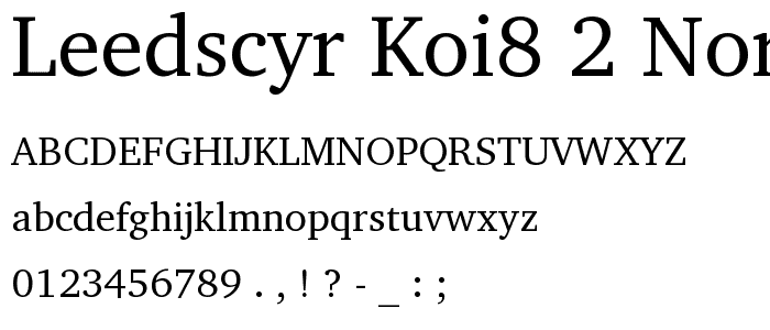 LeedsCyr Koi8_2 Normal font